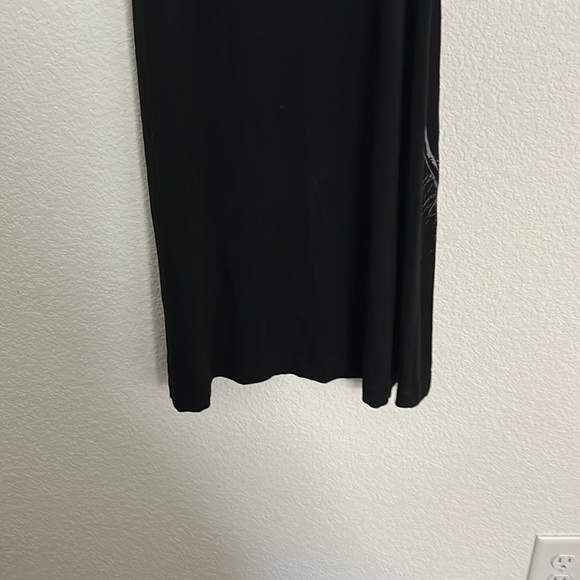 Black Feather Print summer dress by karen kane - Picture 7 of 9